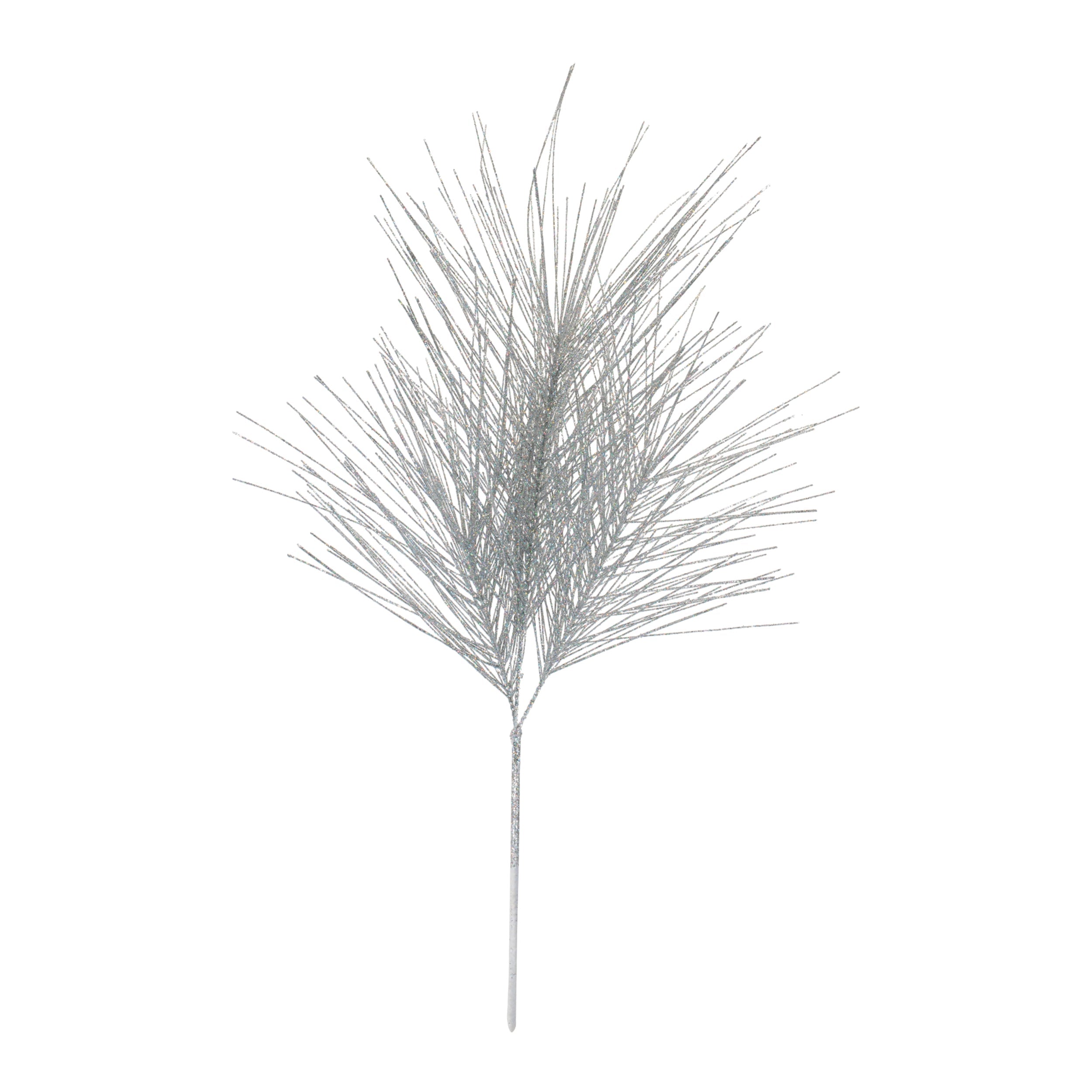 Glittered Pine Spray (Set of 4)
