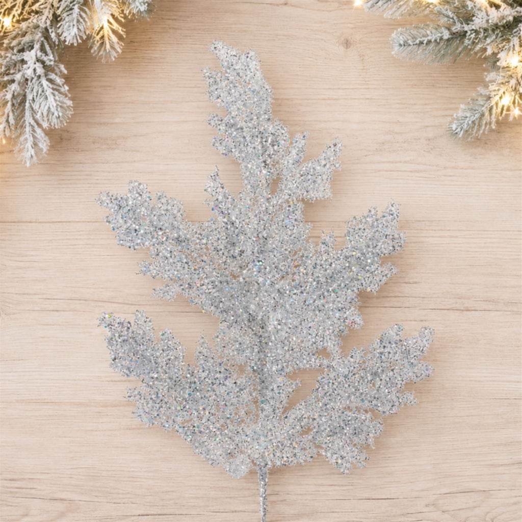 Glitter Pine Spray (Set of 4)