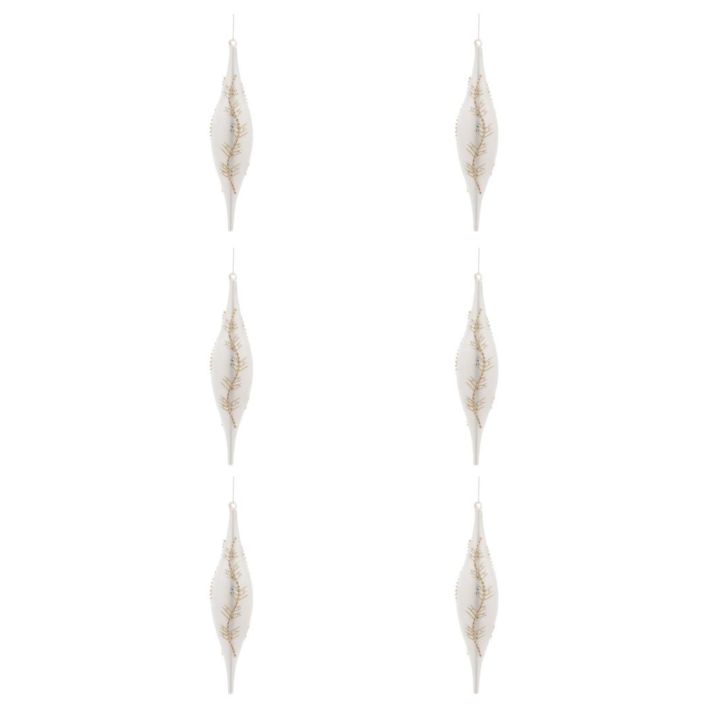 Large Glass Ornament Set (Set of 6)