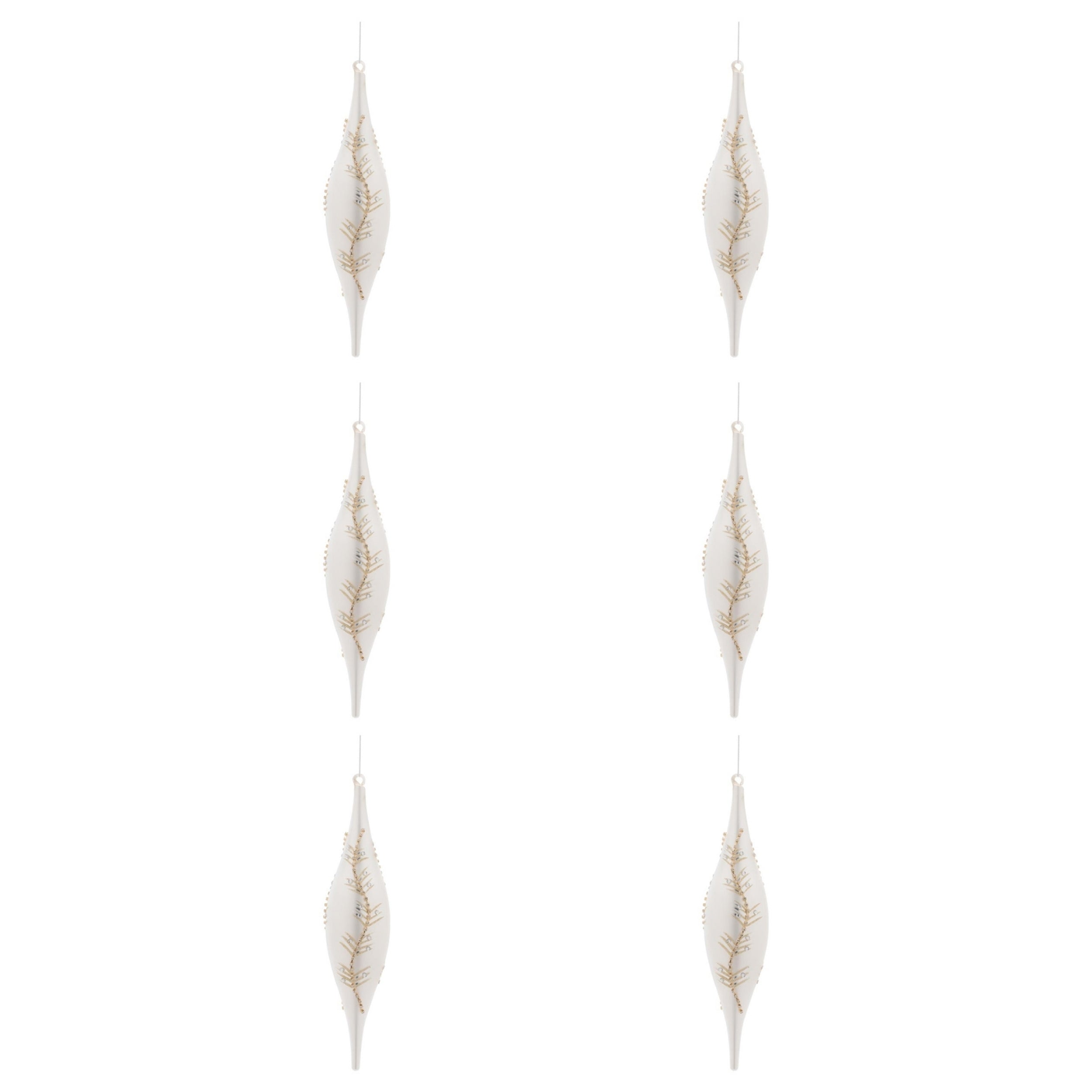 Large Glass Ornament Set (Set of 6)