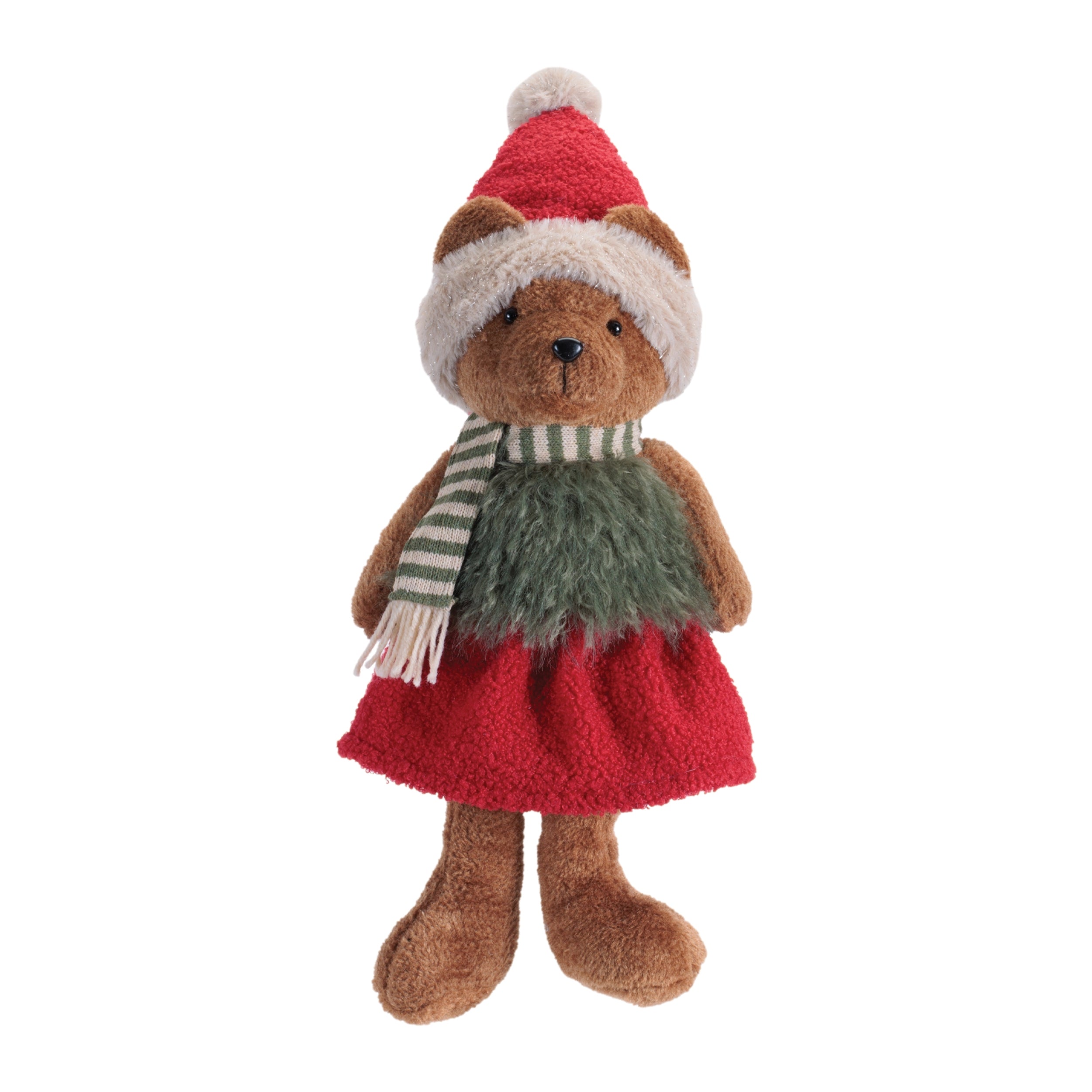 Holiday Plush Bear Figurines (Set of 2)