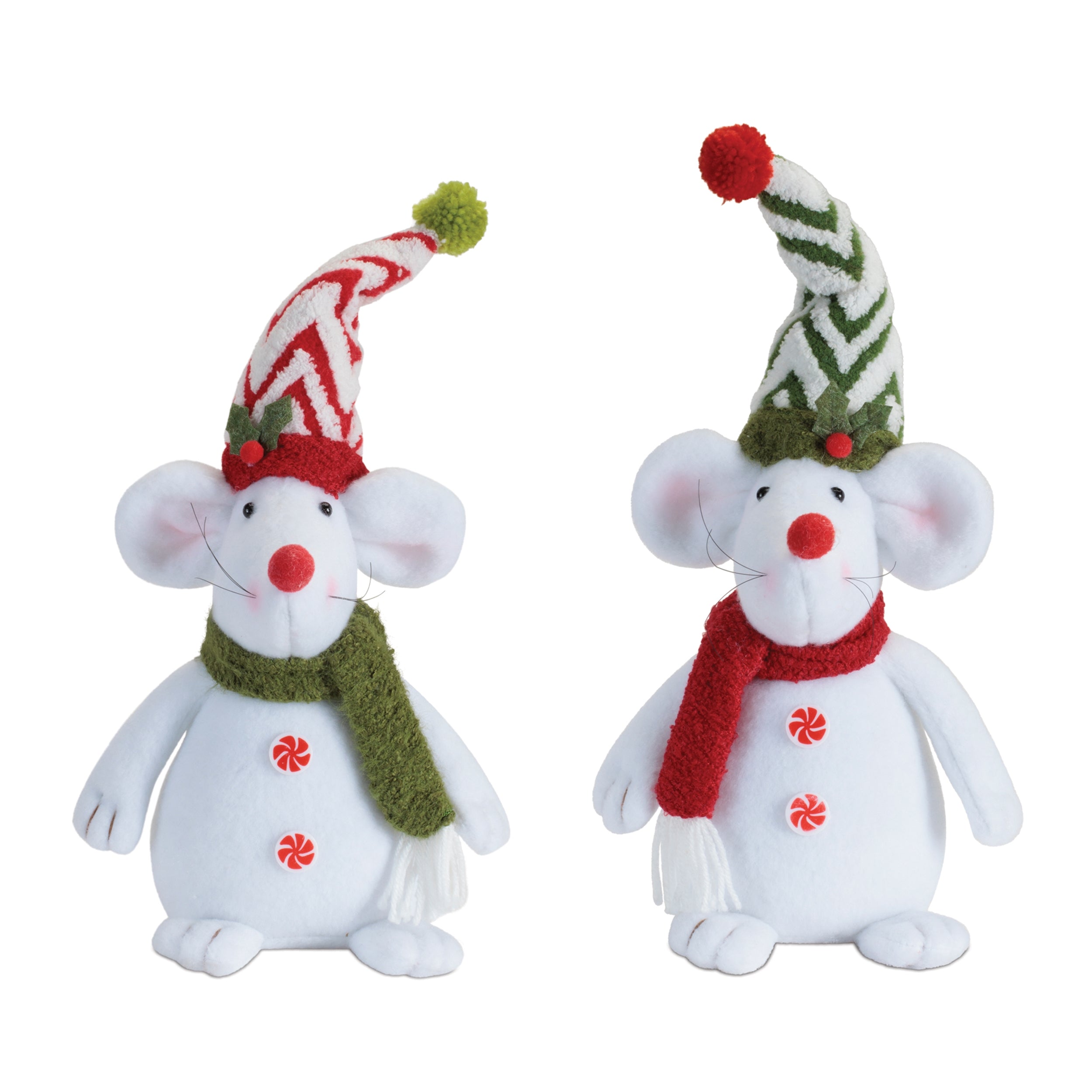 Holiday Plush Mouse DŽcor (Set of 2)
