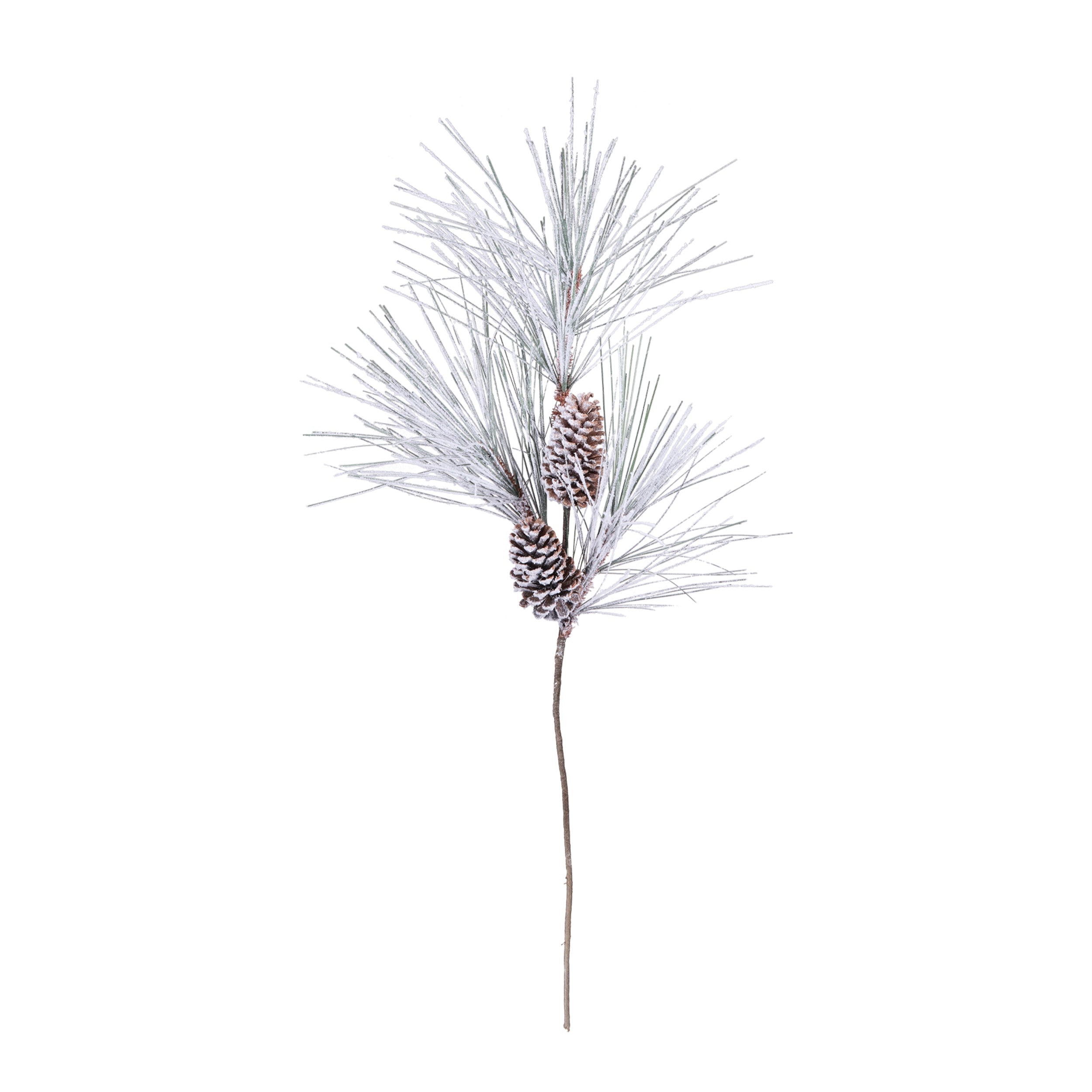 Flocked Long Needle Pine Spray (Set of 4)