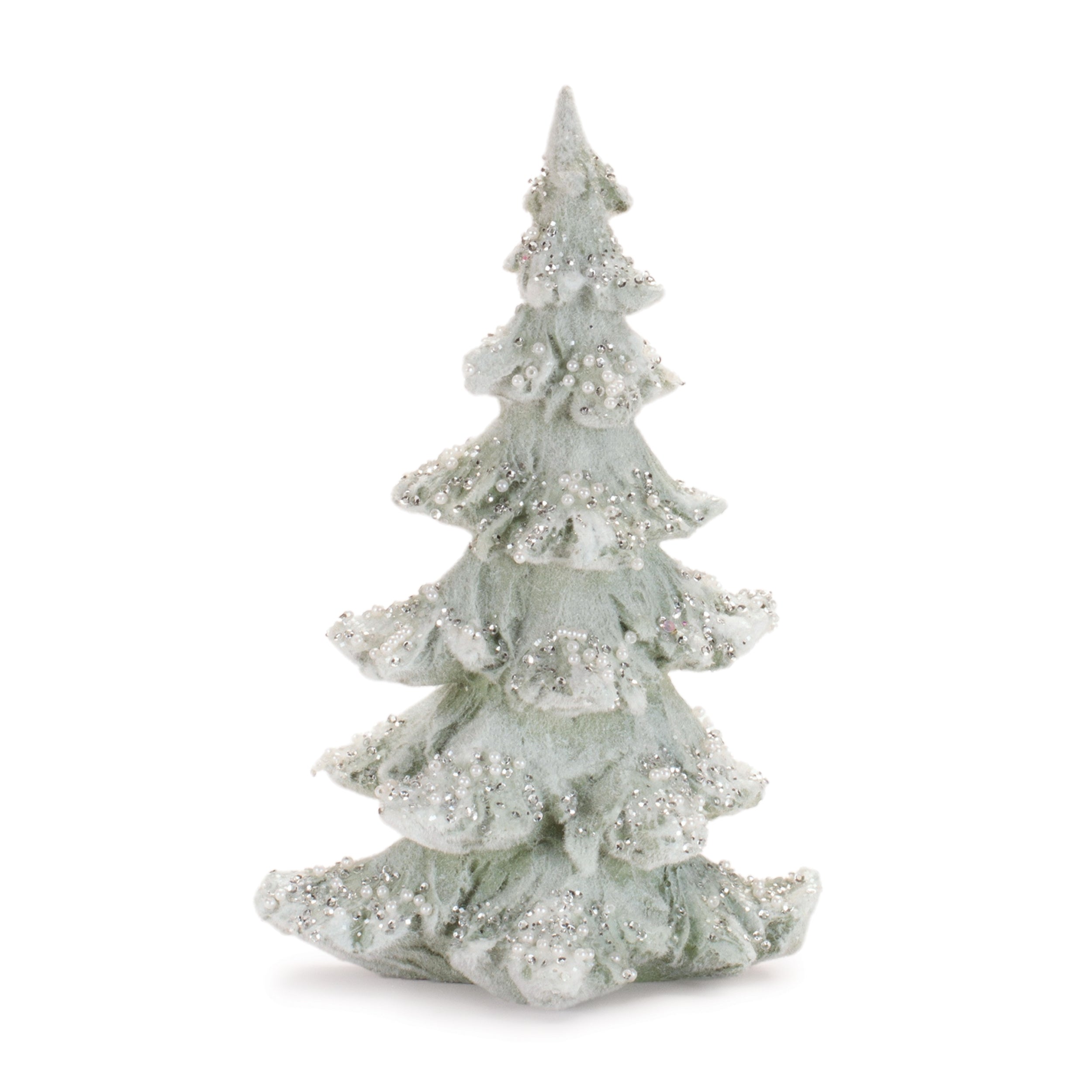Beaded Frosted Christmas Trees (Set of 2)