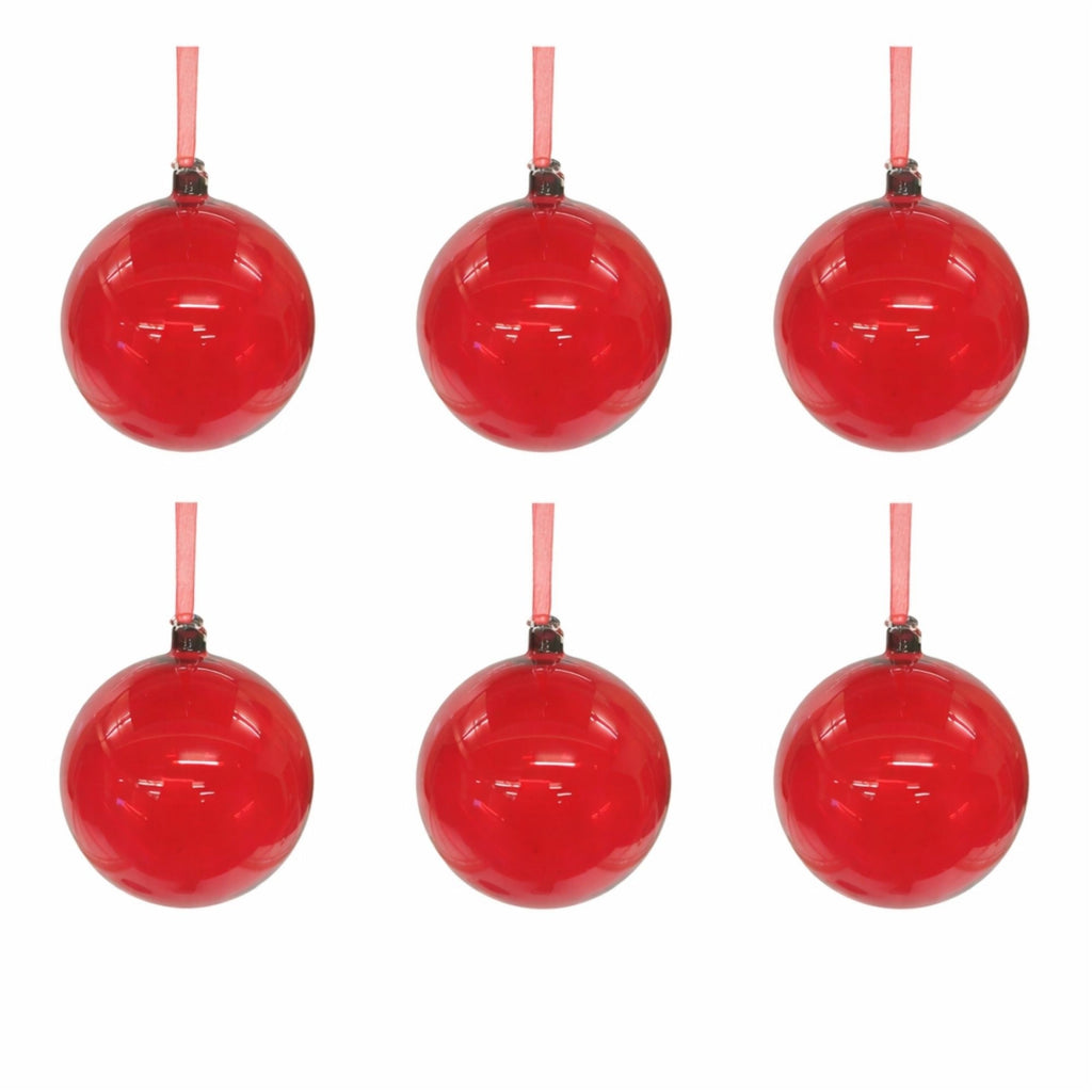 Glass Ball Ornaments (Set of 6)
