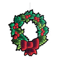 Hanging Holly Wreath with Bow Ekkolight 24"H