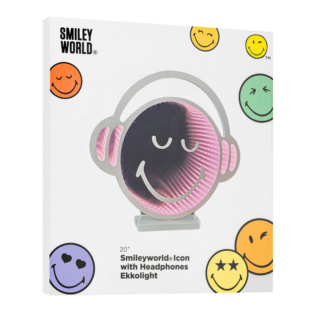 SmileyWorld icon w/Headphone Ekkolight 20"H