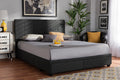 Baxton Studio Netti Dark Grey Fabric Upholstered 2-Drawer King Size Platform Storage Bed