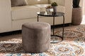 Baxton Studio Kira Modern and Contemporary Black with Grey and Brown 2-Piece Nesting Table and Ottoman Set