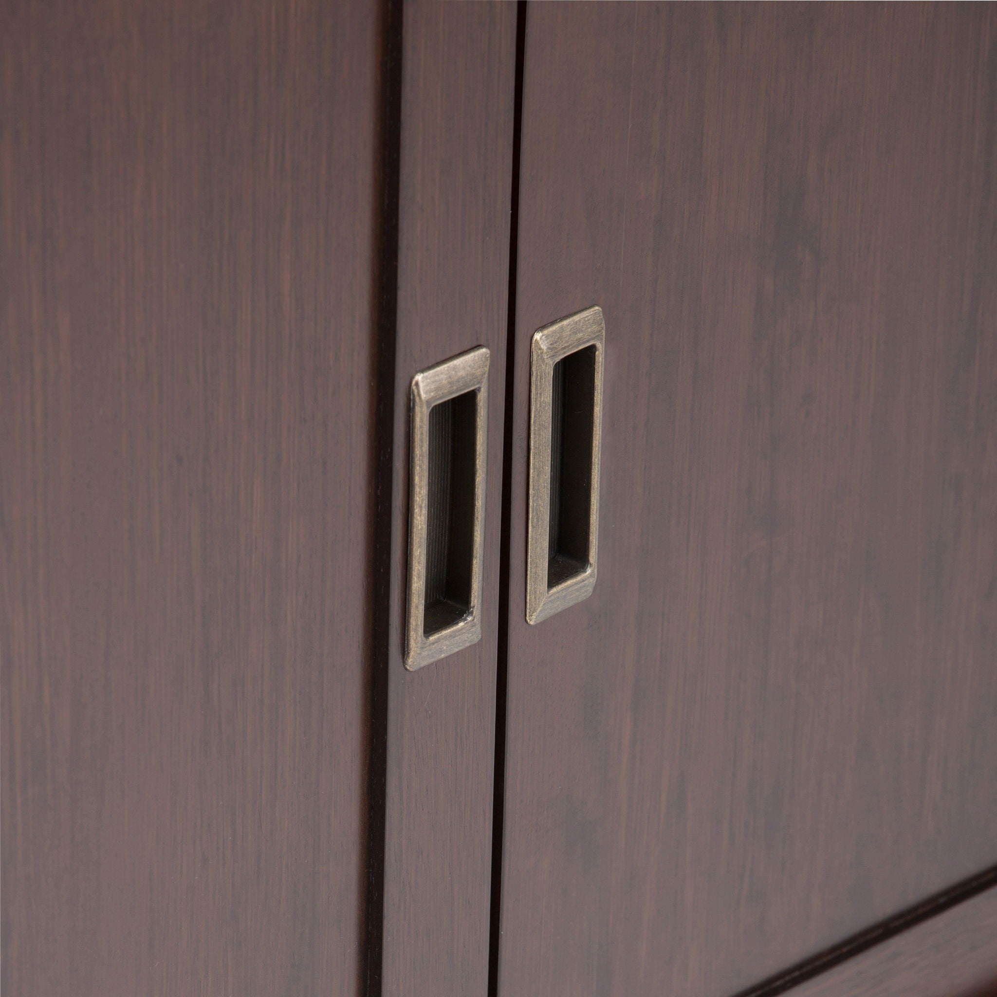 Draper - Low Storage Cabinet - Medium Auburn Brown