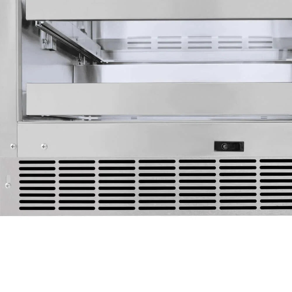 ZLINE 24" Touchstone 151 Can Beverage Fridge DuraSnow® Stainless Steel Glass Door RBSO-SN-24
