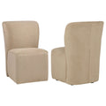 Jaelynn Upholstered Parsons Dining Side Chair Tan (Set of 2)