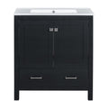 Bathroom Vanity With Single Sink, Combo Cabinet Undermount Sink, Bathroom Storage Cabinet With Two Doors And A Drawer, Soft Closing, Multifunctional Storage, Solid Wood Frame