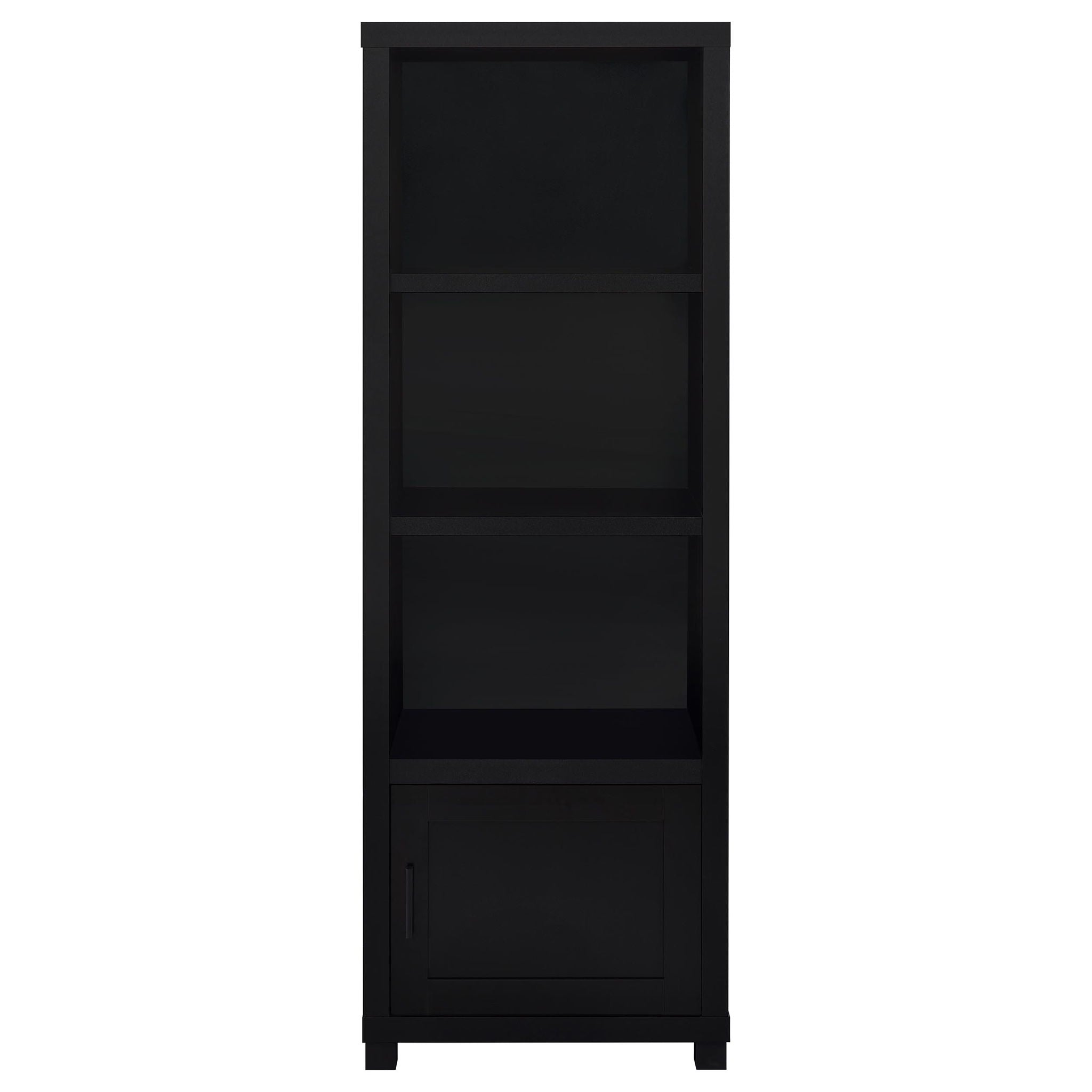 Sachin 3-shelf Engineered Wood Media Tower Black