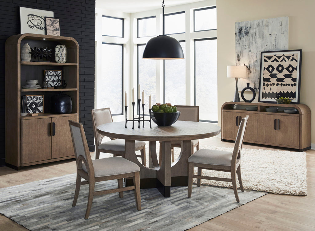 Tristan - 60" Round Dining Table - Swiss Coffee