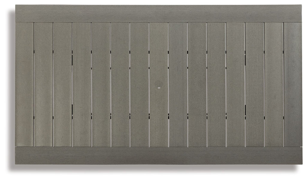 Visola - RECT Dining Table w/Umb OPT - Gray