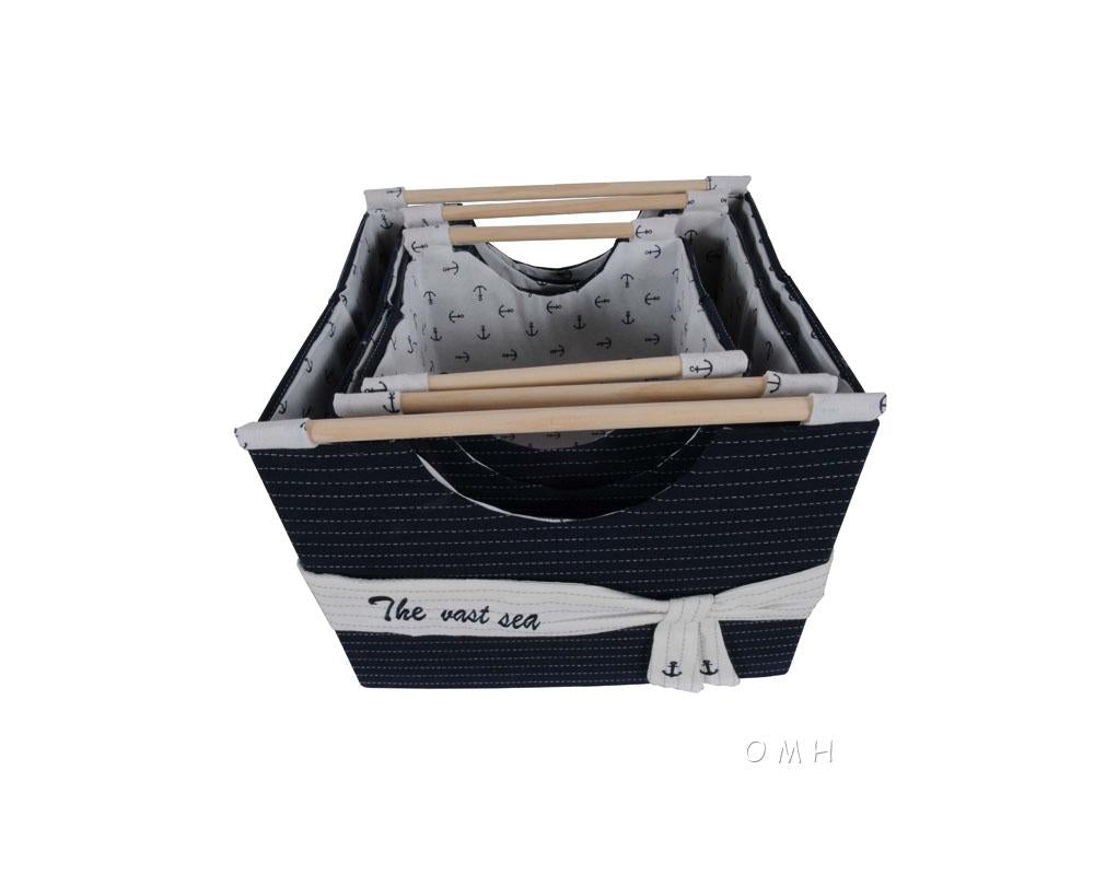 Anne Home - Set of 3 Foldable Fabric Basket