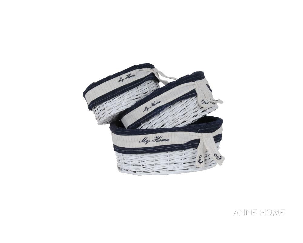 Anne Home - Set of 5 Oval Willow Baskets