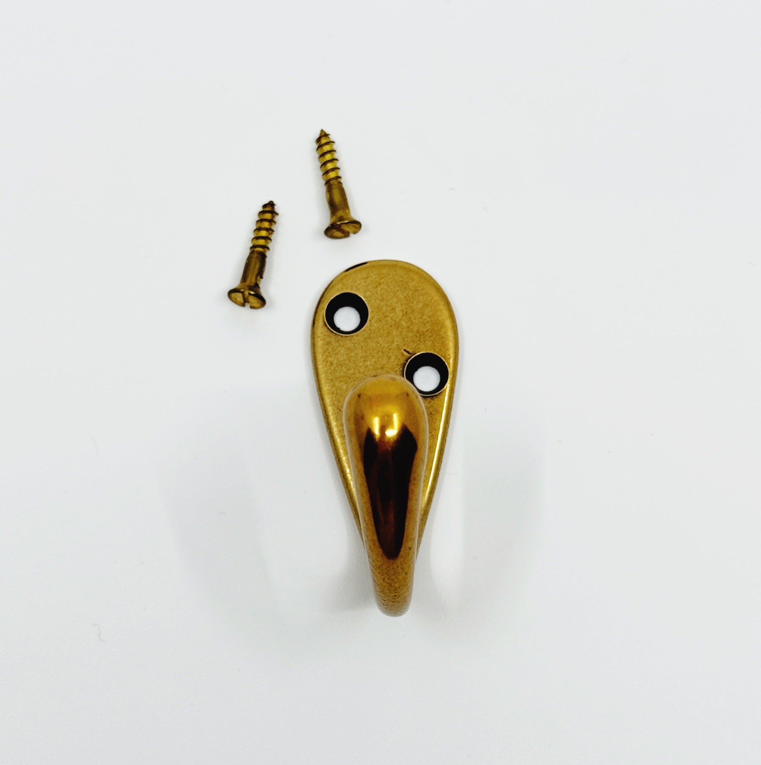 Antique Brass "Capri" Single Modern Wall Hat and Coat Hook