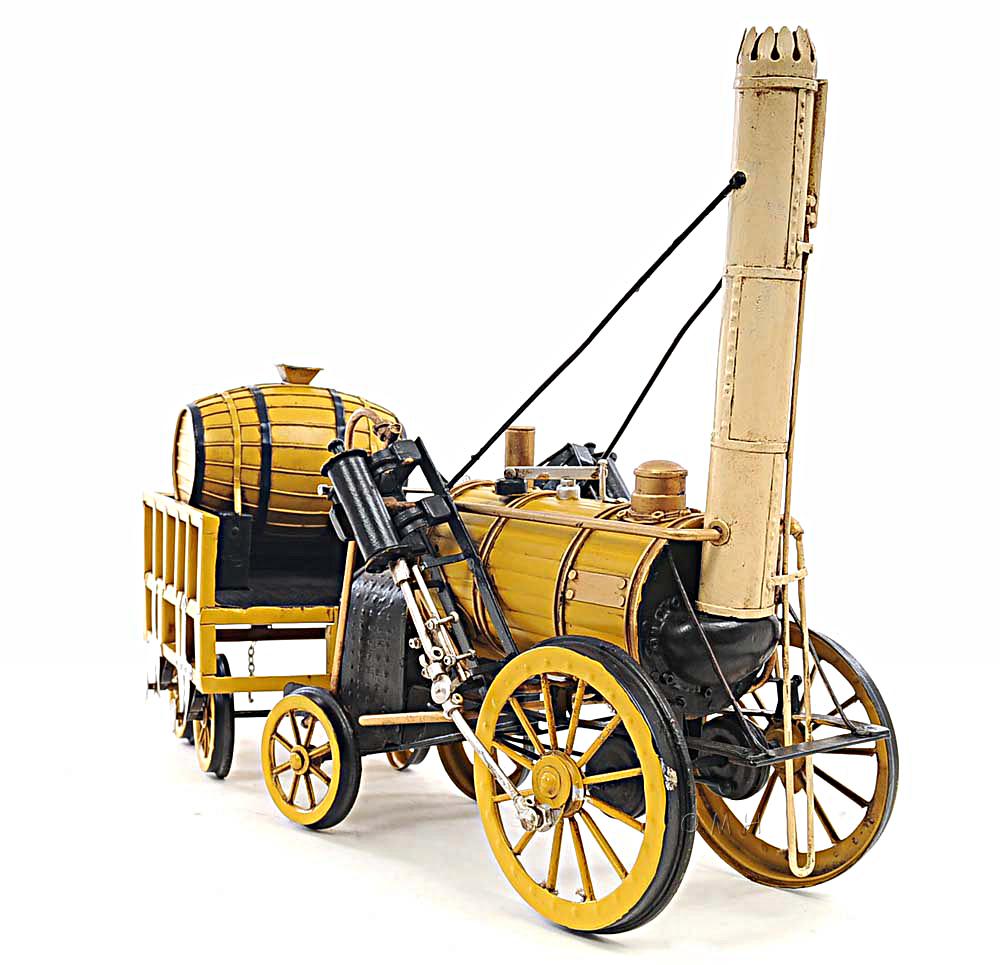 1829 Yellow Stephenson Rocket Steam Locomotive