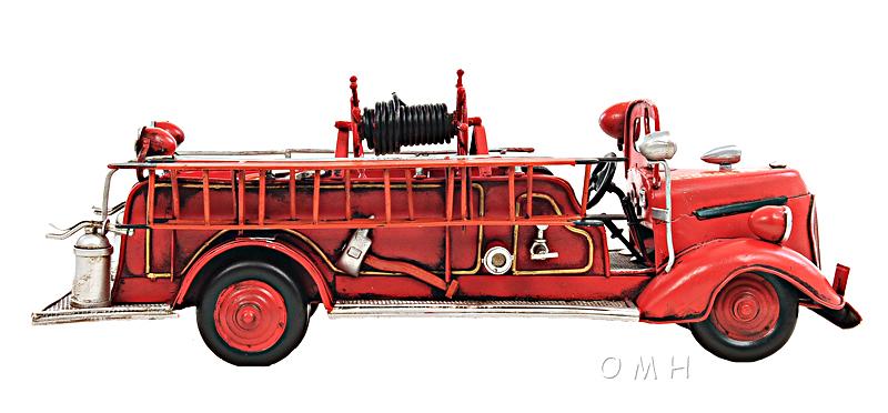 1938 Red Fire Engine Ford 1:40