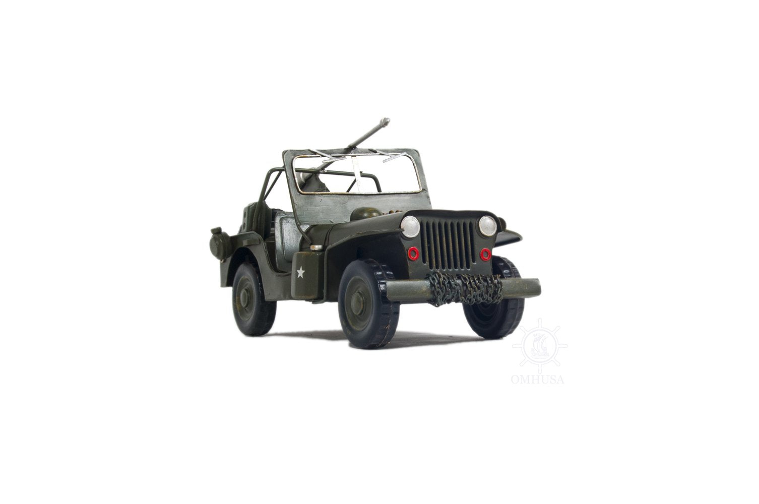 1941 Willys MB Overland Jeep Green Metal Handmade