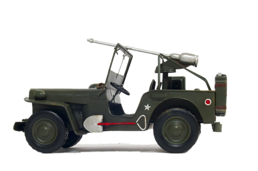 1941 Willys MB Overland Jeep Green Metal Handmade