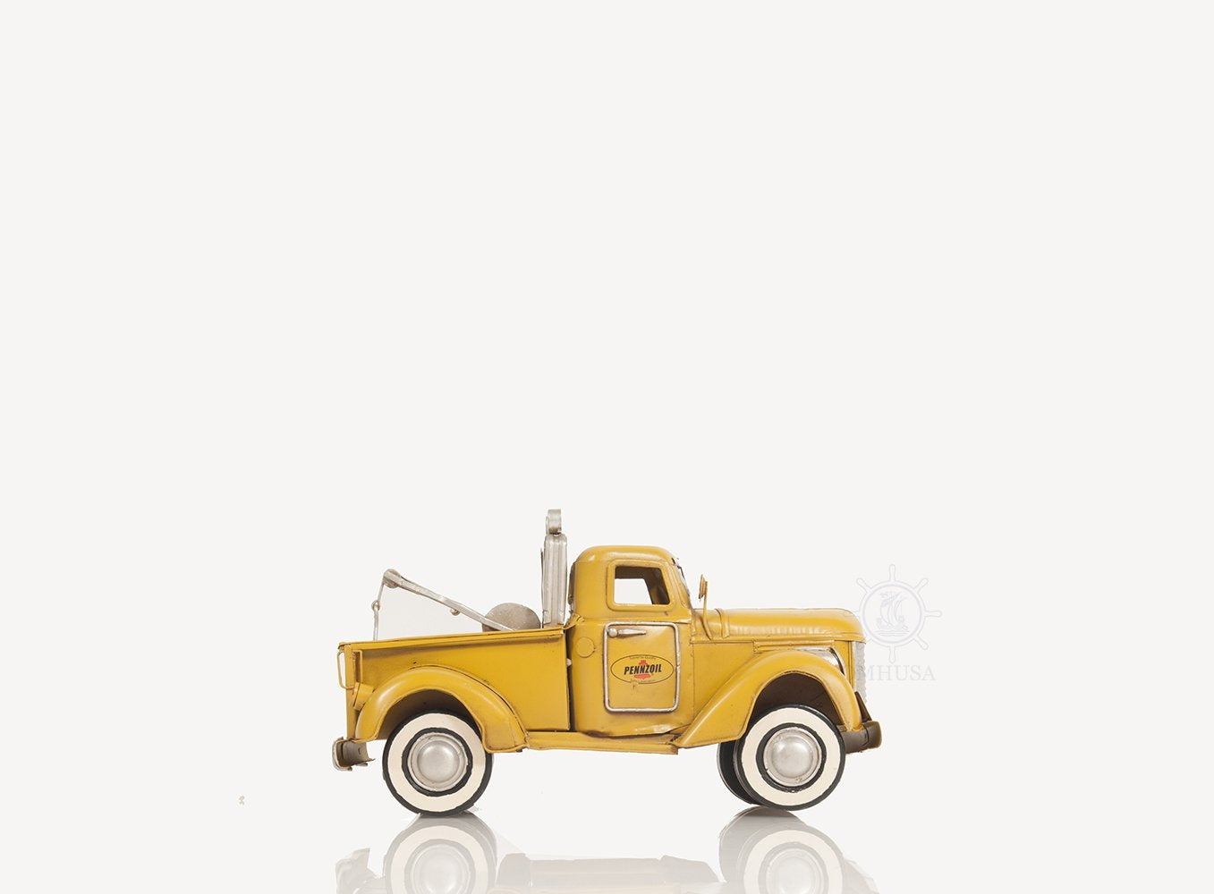 1926 Pennzoil Tow Truck Yellow Metal Handmade