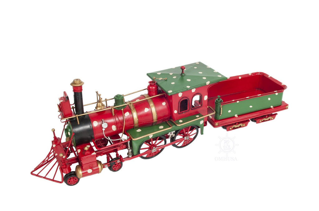 Christmas Train Model Handmade Tin Metal Handmade