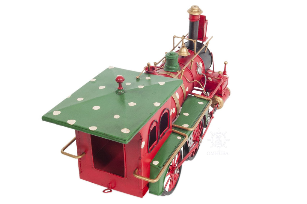 Christmas Train Model Handmade Tin Metal Handmade