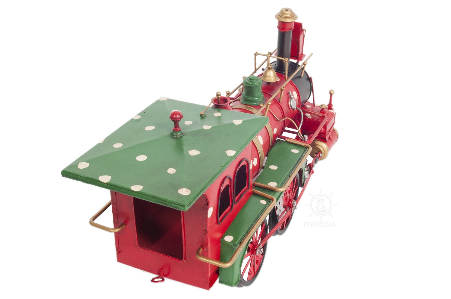 Christmas Train Model Handmade Tin Metal Handmade