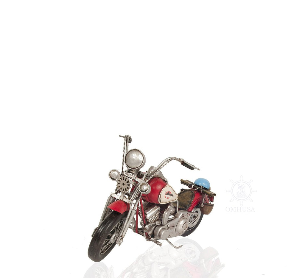 Red Harley-Davidson Motorcycle Metal Handmade