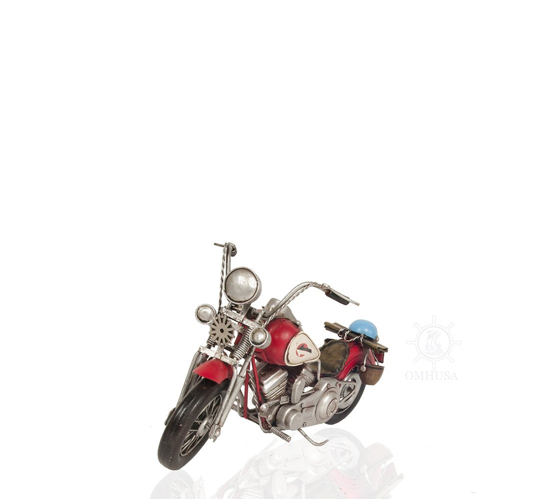 Red Harley-Davidson Motorcycle Metal Handmade