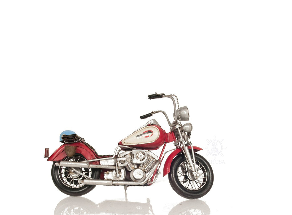 Red Harley-Davidson Motorcycle Metal Handmade