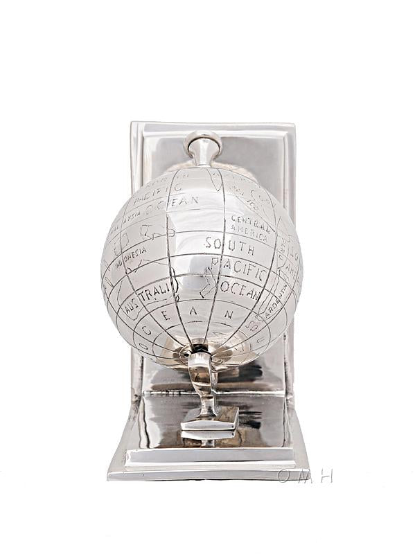 Alum Globe Bookend Set Of Two
