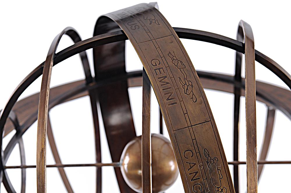 Brass Armillary With Wood Stand
