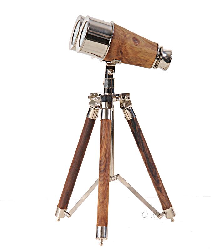 Brass Binocular On Stand
