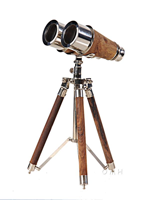 Brass Binocular On Stand