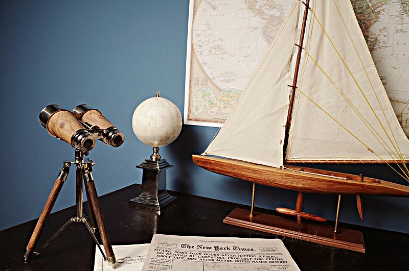 Brass Binocular On Stand