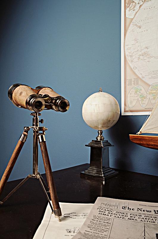 Brass Binocular On Stand