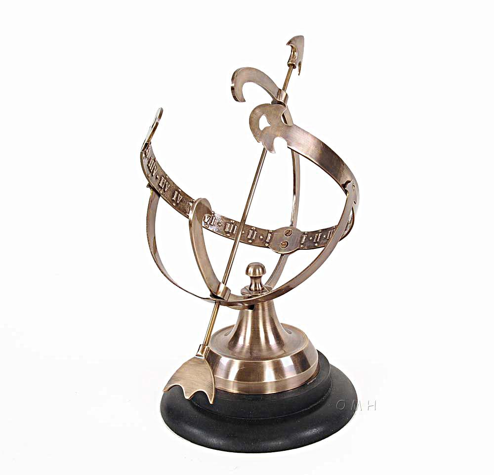 Brass Armillary On Wooden Base