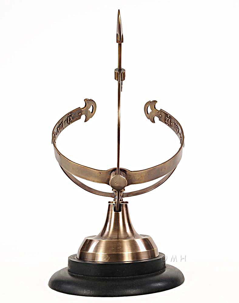 Brass Armillary On Wooden Base