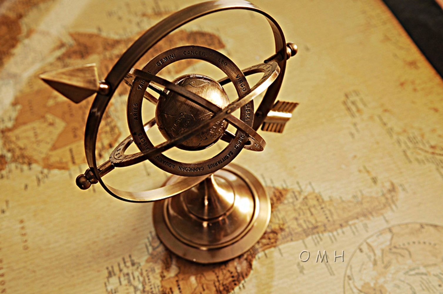 Brass Armillary 8 inches