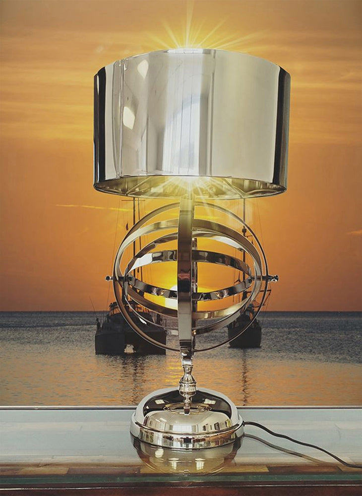 Aluminum Armillary Table Lamp