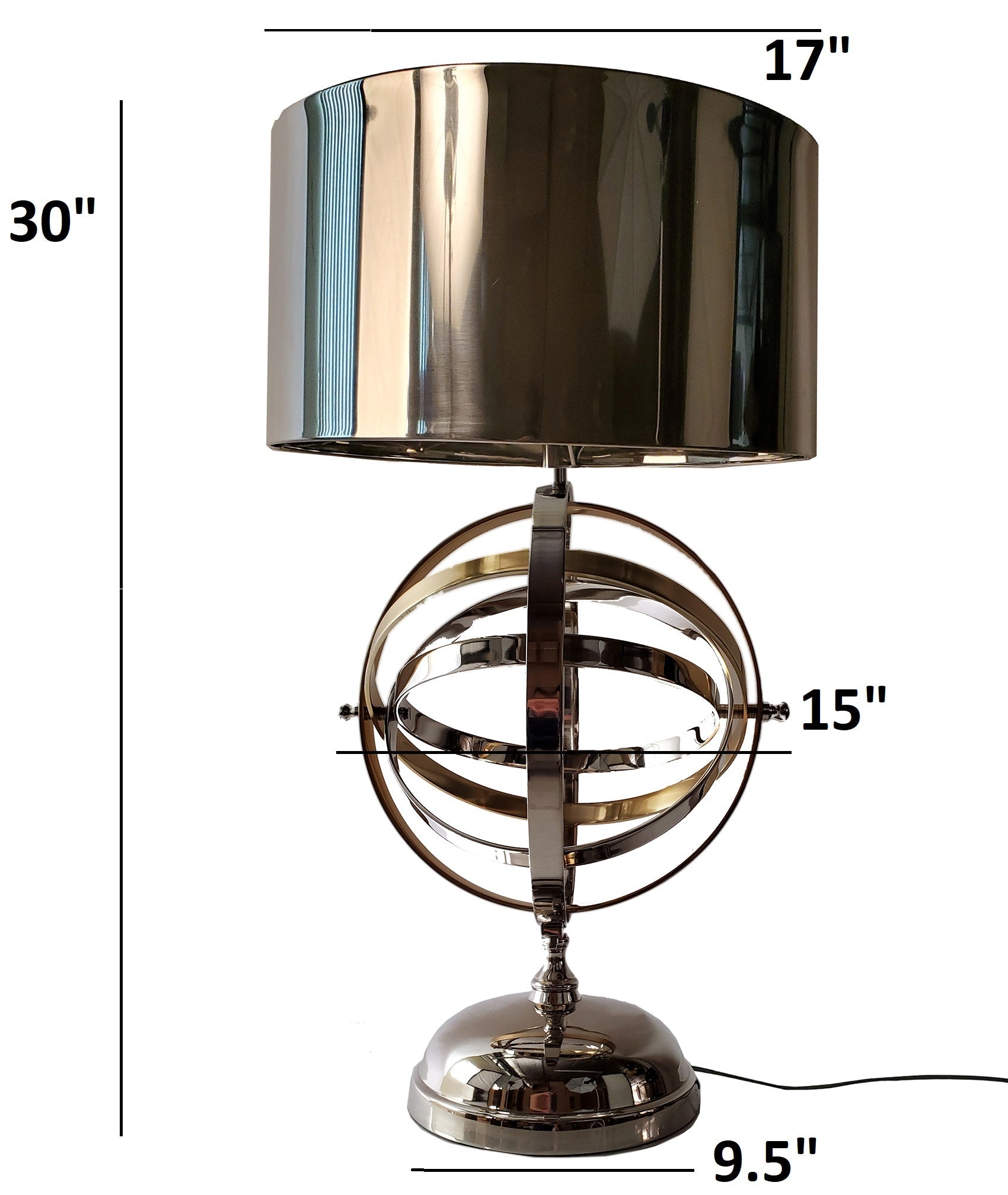 Aluminum Armillary Table Lamp