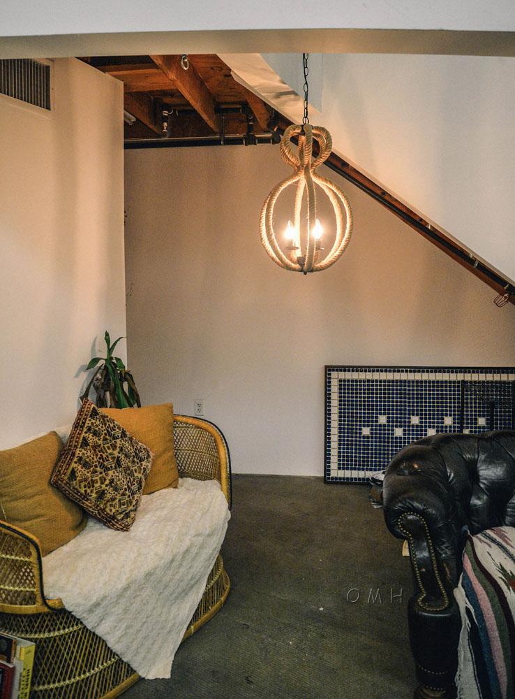 Rope Pendant Lamp - 3 Bulbs