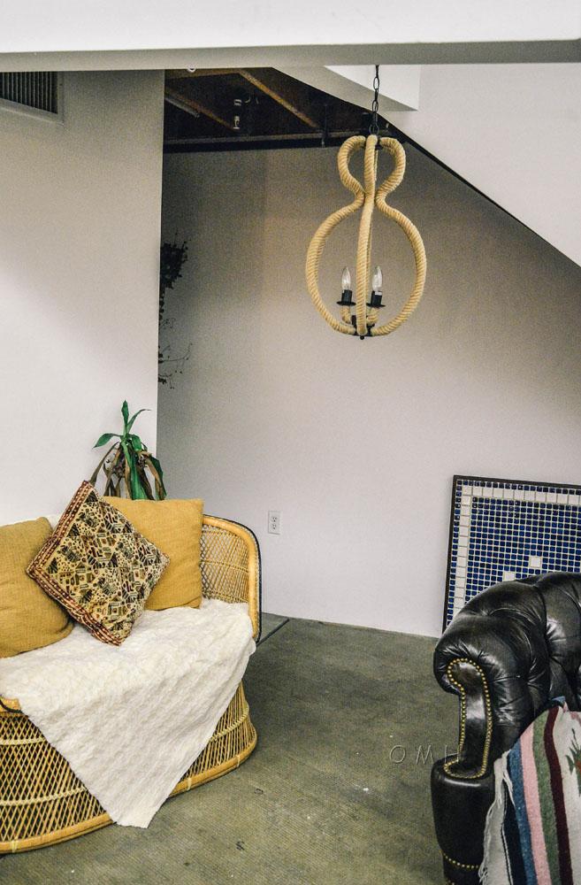 Rope Pendant Lamp - 3 Bulbs