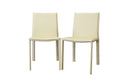 Baxton Studio Black Burridge Leather Dining Chair (Set of 2)