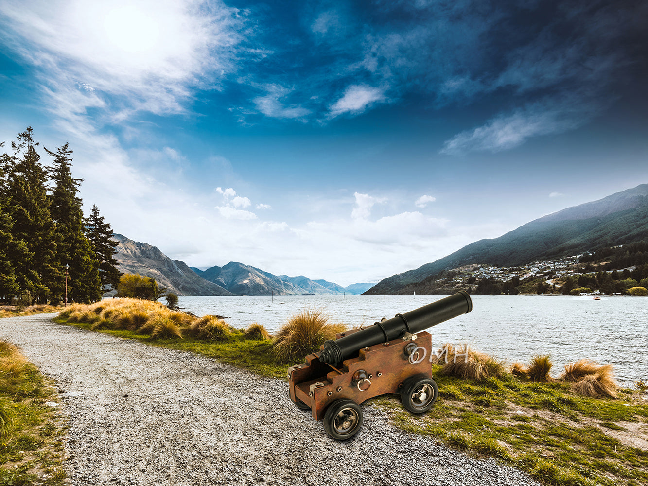 Handmade Warship Cannon Model