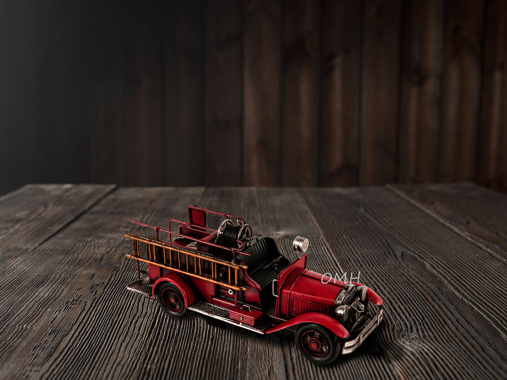 Handmade 1910s Fire Engine Truck Model